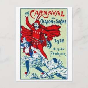 Cartão Postal Carnaval Francês 1912
