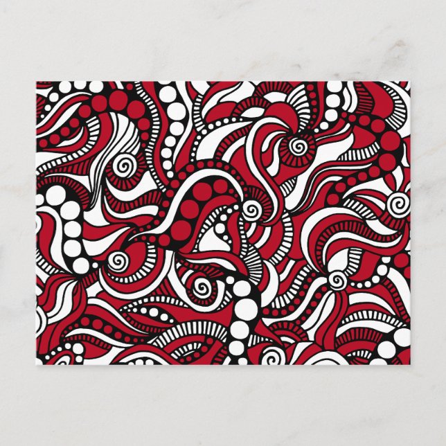 Cartão Postal Carnaval Vermelho Feche a Placa de Posto (Frente)