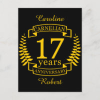 Carnelian Gemstone aniversário de 17 anos