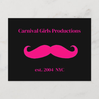 Cartão Postal Carnival Girls Productions Mustache