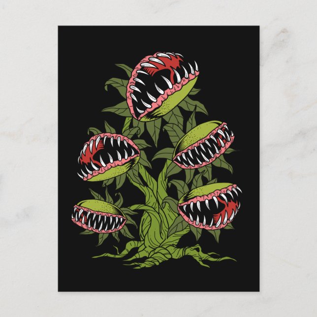 Cartão Postal Carnivorous Plant Gifts Monster Venus Fly Trap (Frente)
