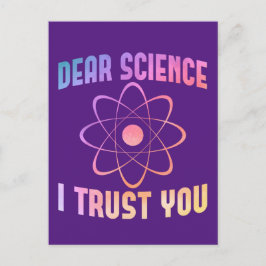 Cartão Postal Caro Ciência Confio Em Você - Ciência Engraçada