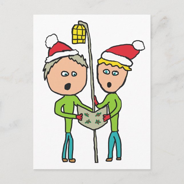 Cartão Postal Carol Singing (Frente)