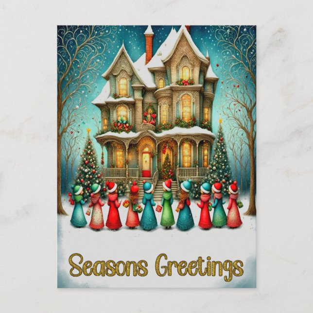 Cartão Postal Caroleiros de Natal (Frente)