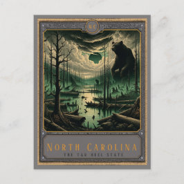 Cartão Postal Carolina do Norte | Cartão-postal de arte gótica