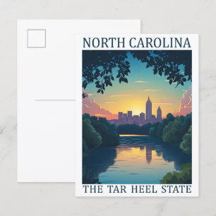 Cartão Postal Carolina do Norte, Estado de Tar Heel, EUA, Viagem