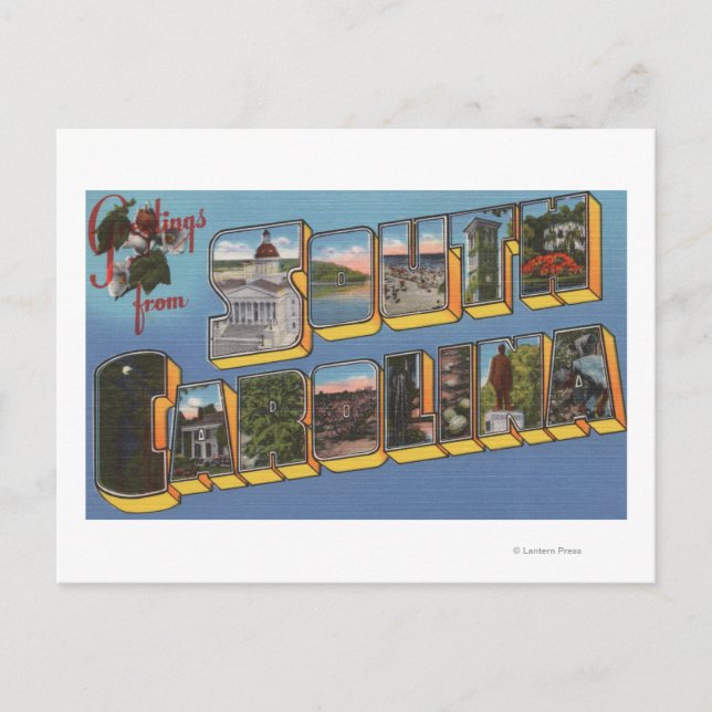 Cartão Postal Carolina do Sul - Grandes Cenas de Letra (Frente)