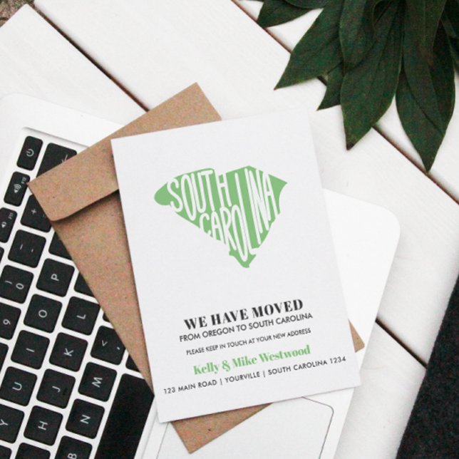 Cartão Postal CAROLINA DO SUL Mudamos o novo endereço Novo Home  (Criador carregado)