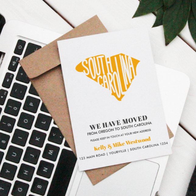 Cartão Postal CAROLINA DO SUL Mudamos o novo endereço Novo Home  (Criador carregado)