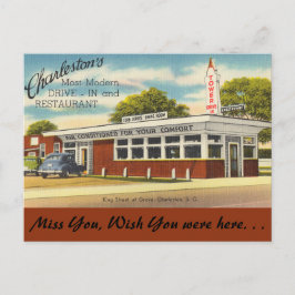 Cartão Postal Carolina do Sul, Tower Drive-In, Charleston