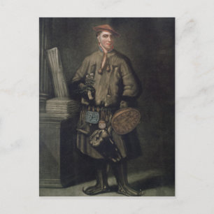 Cartão Postal Carolus Linnaeus com seu traje da Lapônia