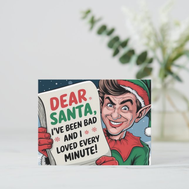 Cartão Postal Caros Papais noeis, tenho sido um Design de divers (Em pé/Frente)