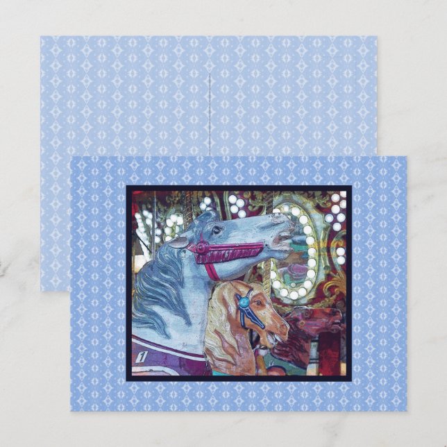 Cartão Postal Carousel Horse Race (Frente/Verso)