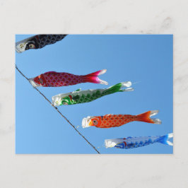 Cartão Postal Carpas (koinobori): Japão