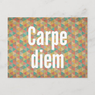 Cartão Postal Carpe diem, aproveite o dia, citações motivacionai