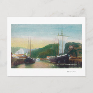 Cartão Postal Carregando madeira na cena dos estudiosos