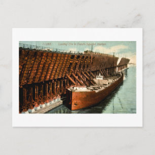 Cartão Postal Carregando Ore no Porto Superior de Duluth