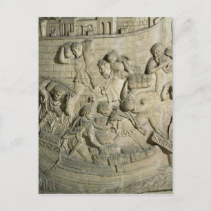 Cartão Postal Carregando uma nave, detalhes do elenco de Trajan
