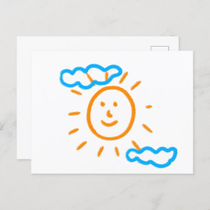 Cartão Postal Carregar Crianças de Desenho Transformando Trabalh