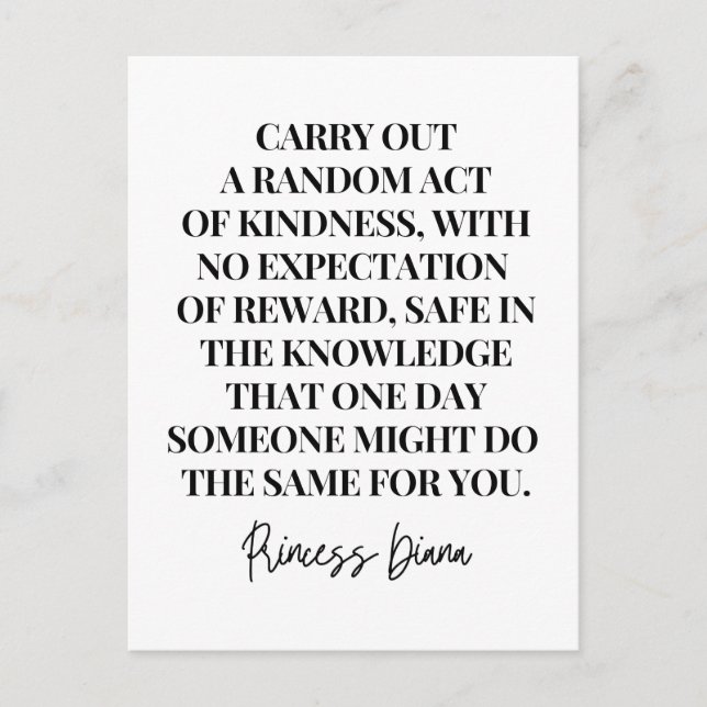 Cartão Postal Carregar de um ato aleatório de gentileza (Frente)