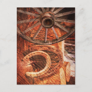 Cartão Postal Carreira rustica ferve o estilo ocidental