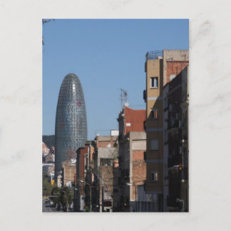 Cartão Postal Carrer de Badajoz e Torre Agbar, Barcelona