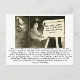 Cartão Postal Carrie Catt - Feminista