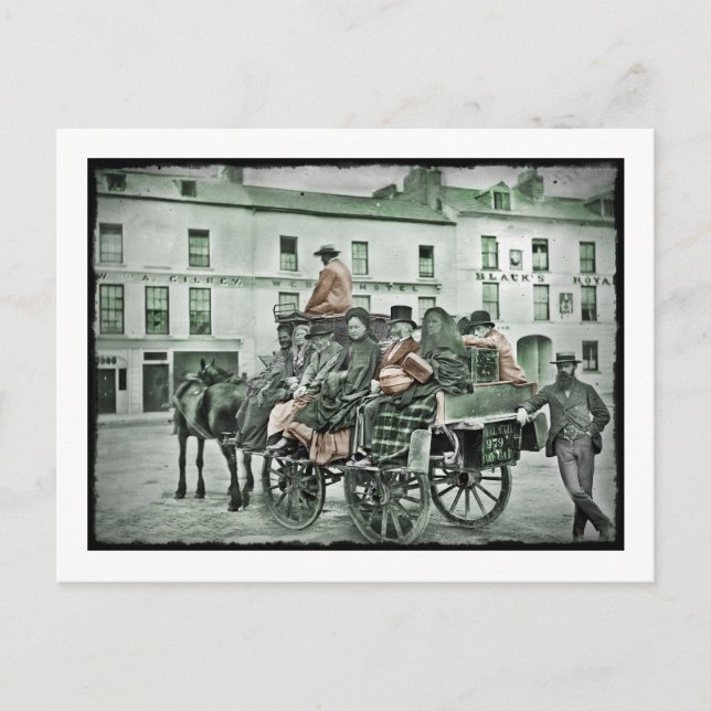 Cartão Postal Carrinho de Correio Antigo (Frente)