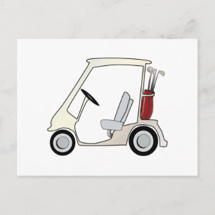 Cartão Postal carrinho de golfe