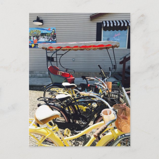 Cartão Postal Carrinho de Golfe na Ilha do Baixo Médio (Frente)