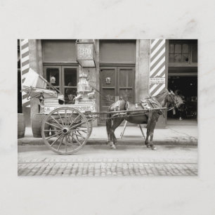 Cartão Postal Carrinho de Leite de Nova Orleans, 1910