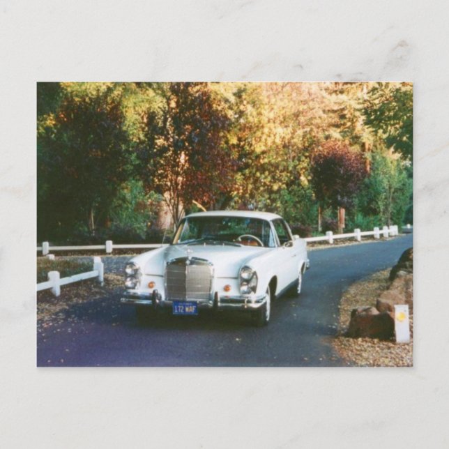 Cartão Postal Carro 1965 do clássico do cupé do Benz 220SEb de (Frente)