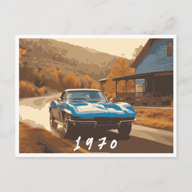 Cartão Postal Carro 1970 (Frente)