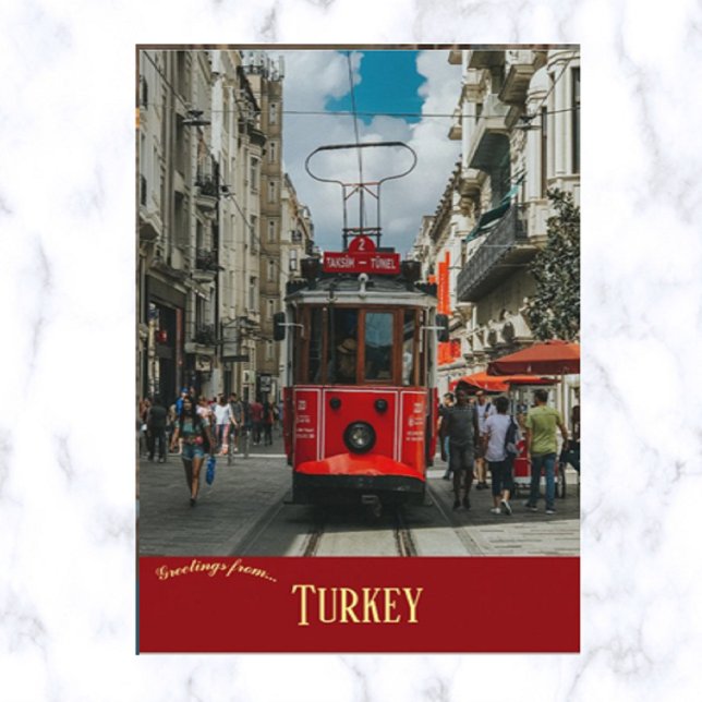 Cartão Postal Carro a cabo na Praça Taksim em Istambul Turquia (Criador carregado)