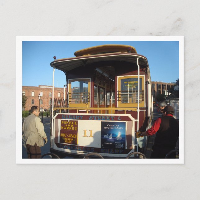 Cartão Postal Carro a cabo San Francisco (Frente)