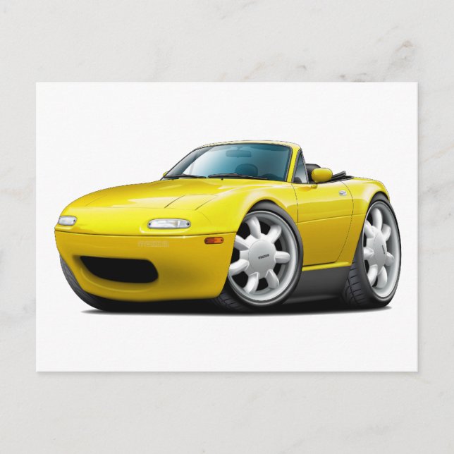 Cartão Postal Carro Amarelo Miata 1990-98 (Frente)