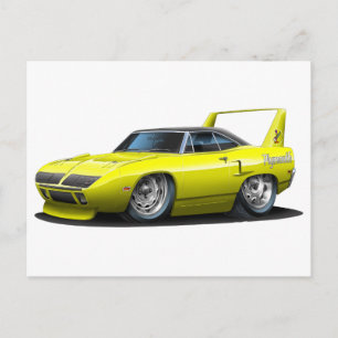 Cartão Postal Carro Amarelo Superbird 1970