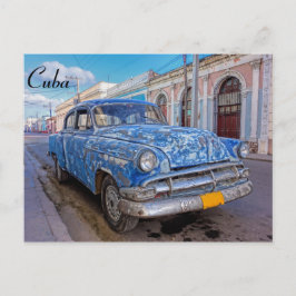 Cartão Postal Carro americano clássico em Cienfuegos, Cuba