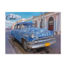 Carro americano clássico em Cienfuegos, Cuba