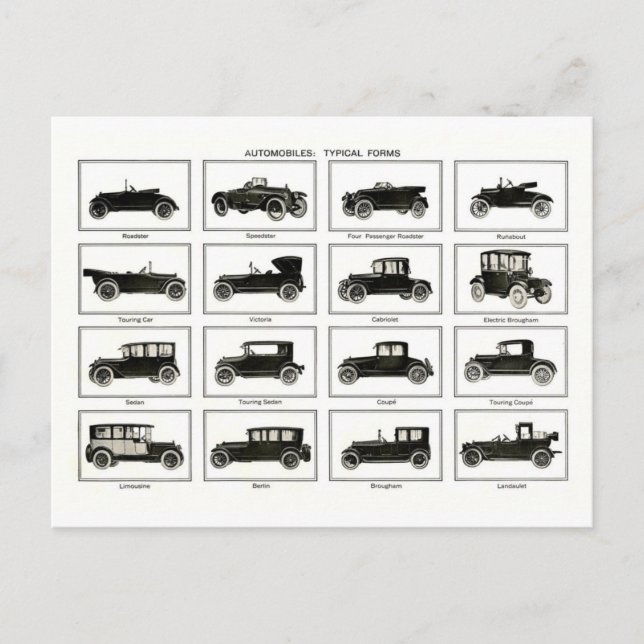 Cartão Postal Carro antigo e clássico (automóvel retrô): carros  (Frente)