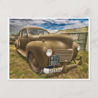 Cartão Postal Carro antigo militar clássico de vintage