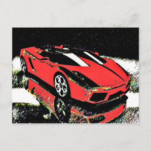 Cartão Postal Carro-Arte