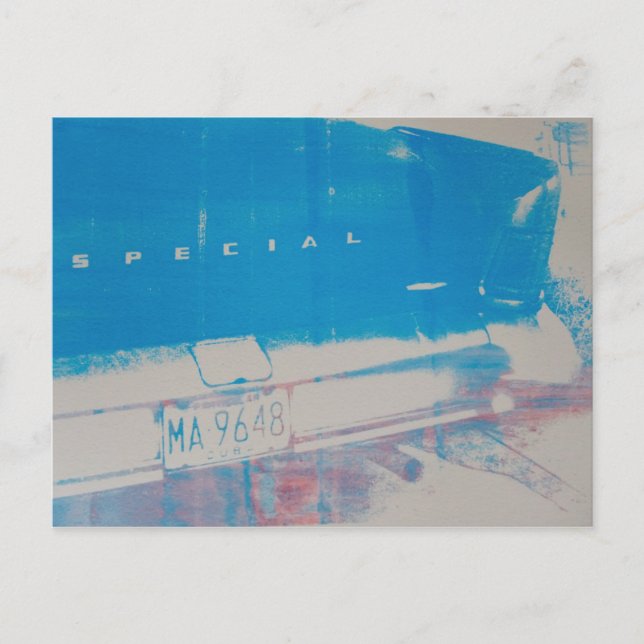 Cartão Postal Carro azul (Frente)