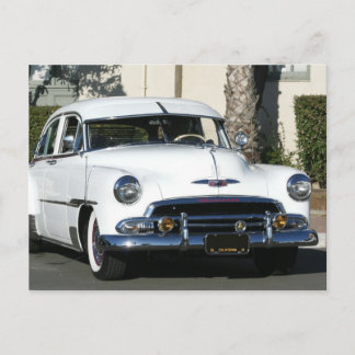 Cartão Postal Carro Branco clássico