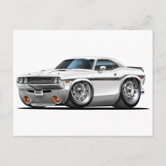 Cartão Postal Carro Branco Desafiador 1970-72 (Frente)