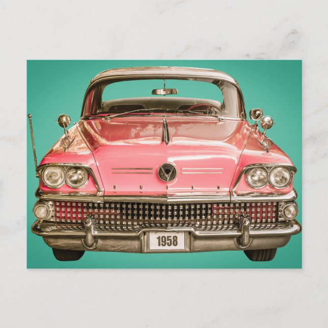 Cartão Postal Carro Clássico Buick do século 1958 (Frente)