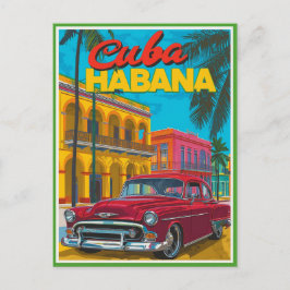 Cartão Postal Carro Clássico Cuba Havana