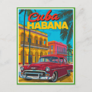 Cartão Postal Carro Clássico Cuba Havana