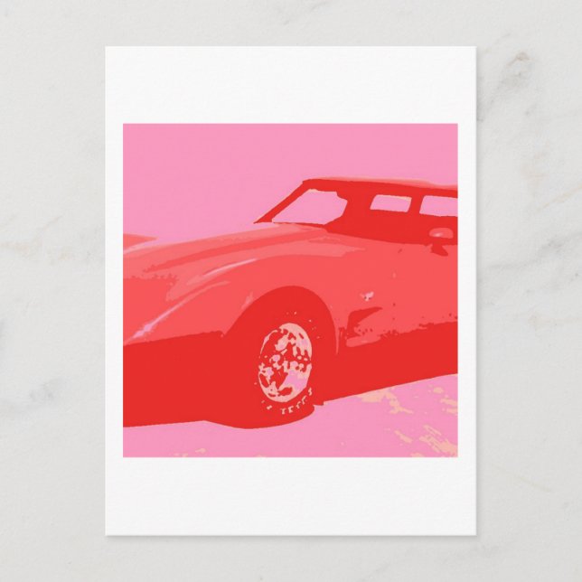 Cartão Postal Carro Clássico Vermelho de 1979 (Frente)