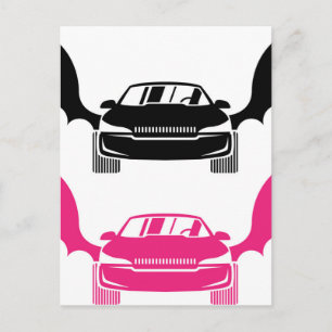 Cartão Postal Carro com asas